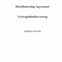 Vertragshändler-Vertrag (englisch-deutsche Fassung) zum Download