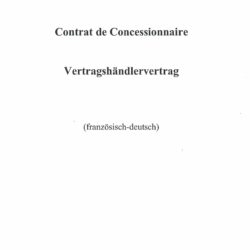 Vertragshändler-Vertrag (französisch-deutsche Fassung) zum Download