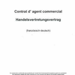 Handelsvertretungsvertrag digital (deutsch-französische Fassung) zum Download