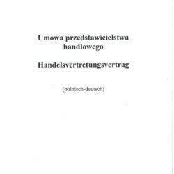 Handelsvertretungsvertrag digital (deutsch-polnische Fassung) zum Download