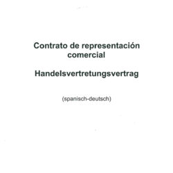 Handelsvertretungsvertrag digital (deutsch-spanische Fassung) zum Download
